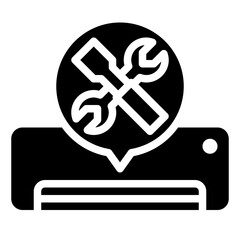 AIR CONDITIONER glyph icon,linear,outline,graphic,illustration