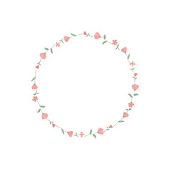 핑크 플라워 리스