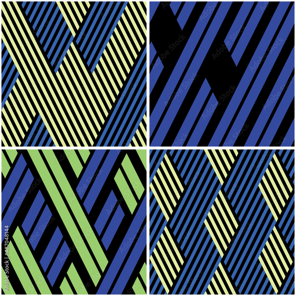 Poster 4 different vector patterns in the same package(eps). one pattern is paid and 3 are free (white divi