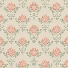 Zelfklevend Fotobehang Floral vintage seamless pattern for retro wallpapers. Enchanted Vintage Flowers. Arts and Crafts movement inspired. Design for wrapping paper, wallpaper, fabrics and fashion clothes. © vgorbash