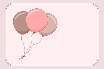 Holiday and newborn background with balloons