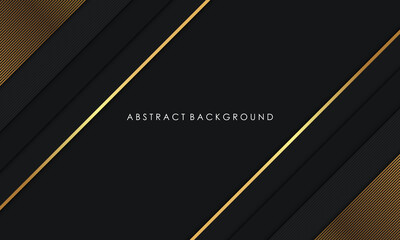 Black background with golden lines overlap layers