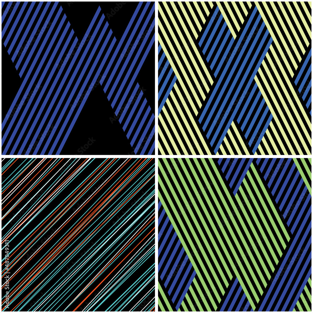 Poster 4 different vector patterns in the same package(eps). one pattern is paid and 3 are free (white divi