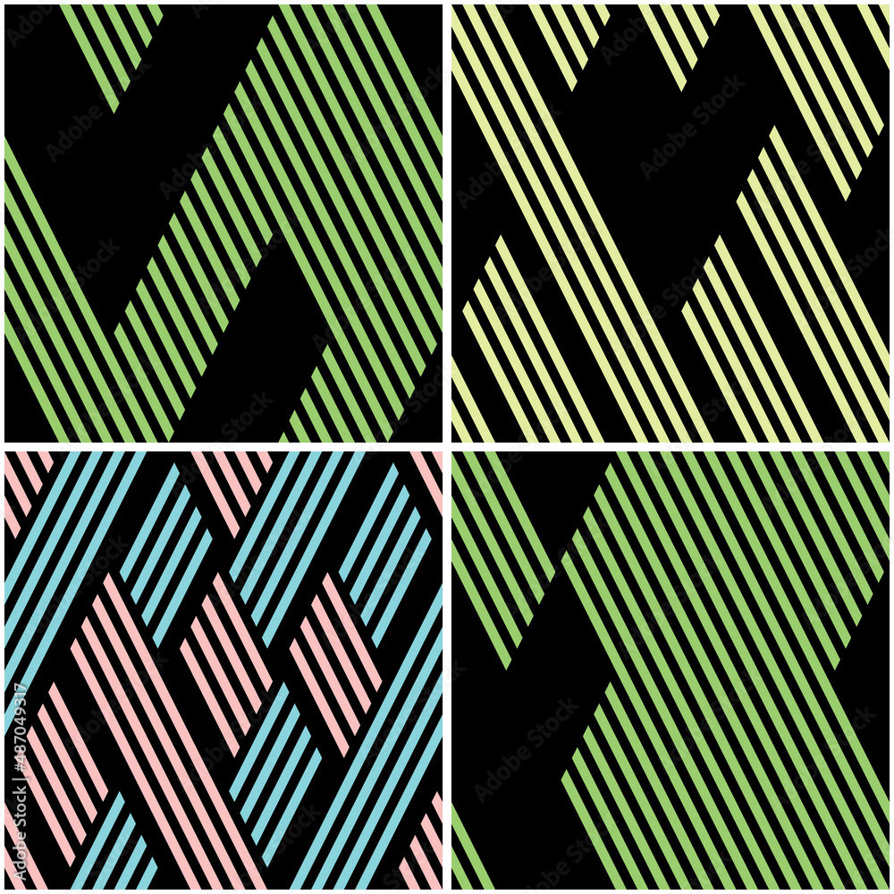 Poster 4 different vector patterns in the same package(eps). one pattern is paid and 3 are free (white divi