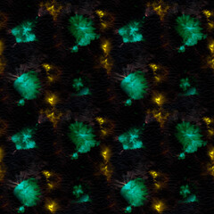 Neon Psychedelic Kaleidoscope. Seamless. Dye