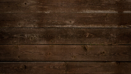 Old brown rustic dark grunge wooden timber texture - wood background banner..