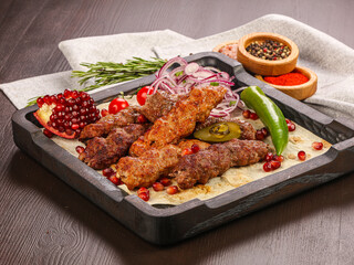 Caucasisian traditional mix grilled meat