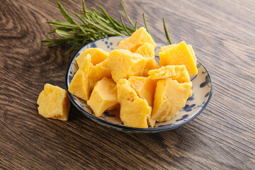 Pieces of delicous parmesan cheese