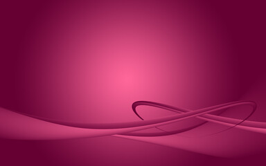Soft blur abstract illustration, center reflection with magenta curves