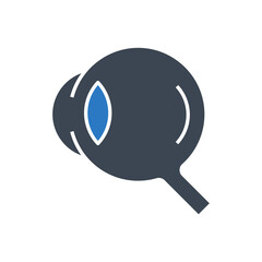 Fototapeta premium Eye Related Vector Glyph Icon. Eye sign. Isolated on White Background