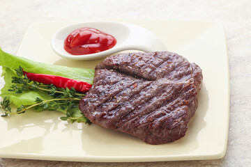 Grilled machete skirt beef steak
