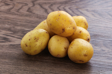 Raw small organic baby potato