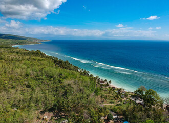Fototapeta premium Small temple in village on Nusa Penida island, Kabupaten Klungkung, Bali, Indonesia