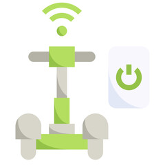 SCOOTER flat icon,linear,outline,graphic,illustration