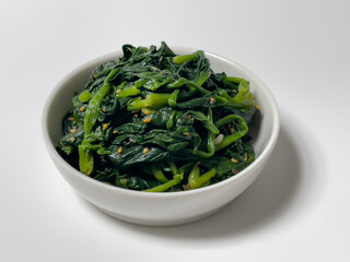 Seasoned Spinach in a bowl