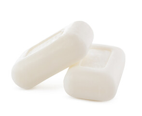 Close up of hygiene toilet soap isolated on white background