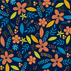 Print. Cute Floral pattern in the small flower. 