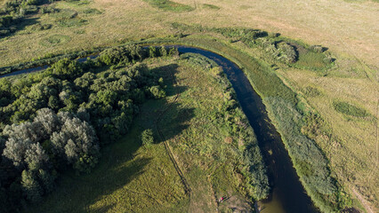 river from a height of