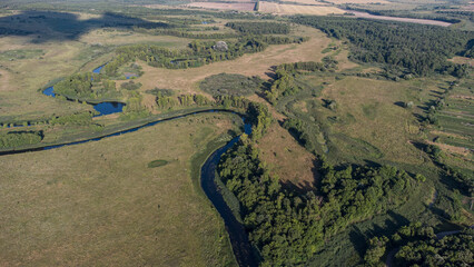 river from a height of