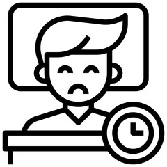 SLEEP DISORDER line icon,linear,outline,graphic,illustration