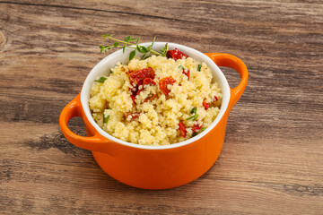 Vegetarian uisine - couscous with vegetables