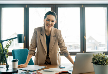 woman working in the office