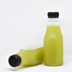 freshly squeezed sugarcane juice isolated on a white background.