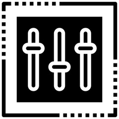 EQUALIZER glyph icon,linear,outline,graphic,illustration