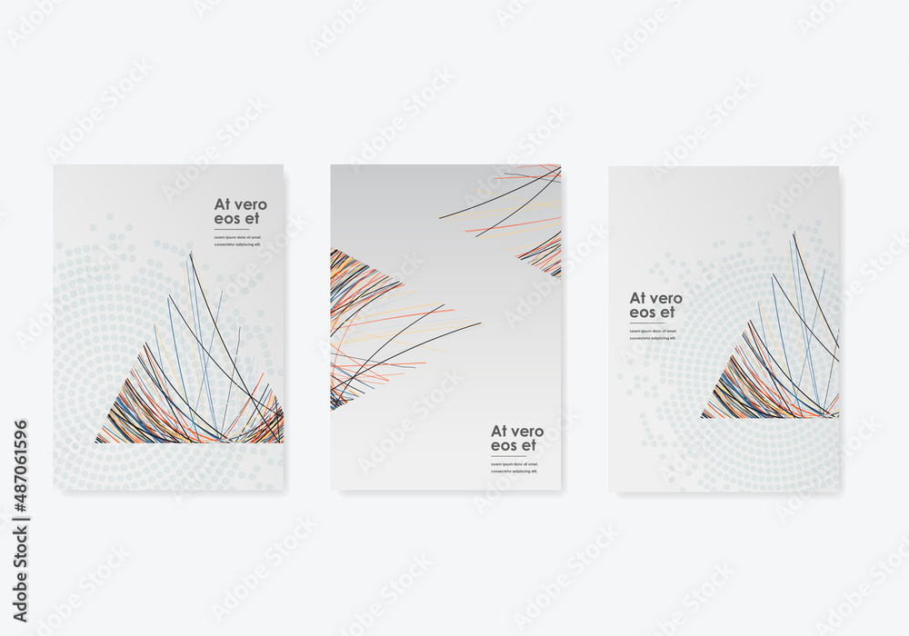 Aufkleber Abstract geometric concept. Modern background with lines triangles. Cover triangle texture composition