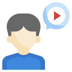 PLAY flat icon,linear,outline,graphic,illustration