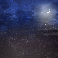 Naklejka na ściany i meble Night sky with stars as background. Universe
