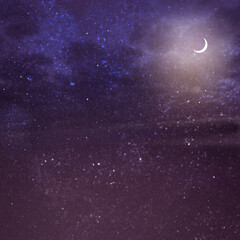 Fototapeta na wymiar Night sky with stars as background. Universe