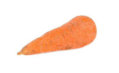Fresh organic carrot isolated on white background.
