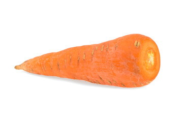 Fresh organic carrot isolated on white background.