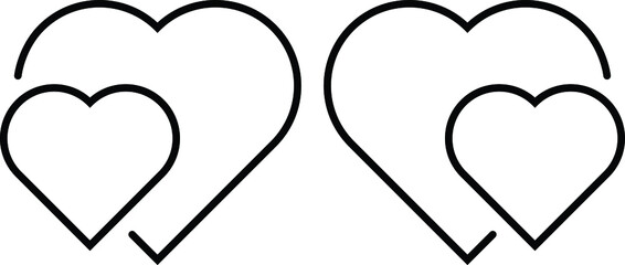 Premium set of heart line icons. Simple pictograms pack. Stroke vector illustration on a white background. Modern outline style icons collection