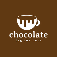 melted chocolate cup logo design