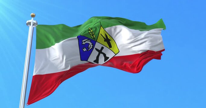 Boujdour Province Flag, Morocco. Loop