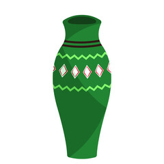 green vase isolated on white