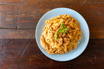 omelette with Rice. thai food