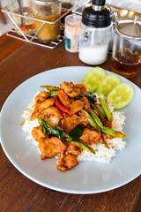 Stir Fried Pork with Chili Paste on Rice