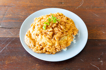 omelette with Rice. thai food
