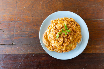 omelette with Rice. thai food