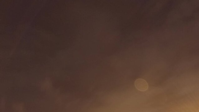 Bokeh moon light n lens flare with star  n raindrop on dark night sky