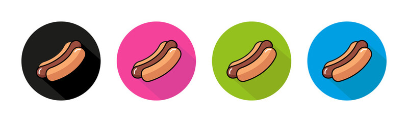 Hot dog. Vector image.