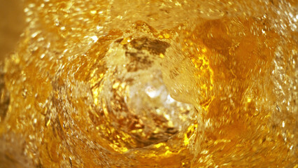 Detail of beer or cider beverages whirl