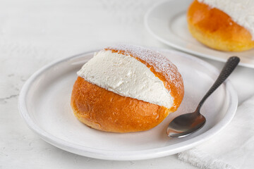 The Maritozzo. Classic sweet italian pastry, packed full of whipped cream. The dough-based bun is...