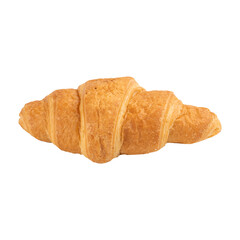 Isolated fresh baked croissant on white background