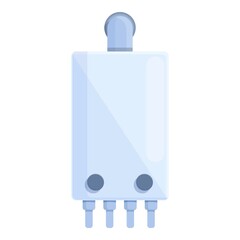 Obraz premium Fire gas boiler icon cartoon vector. Home water. System hot