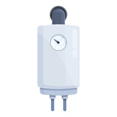 Radiator gas boiler icon cartoon vector. Hot thermal. Furnace system