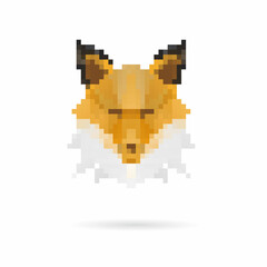 Head fox abstract isolated on a white backgrounds, vector illustration